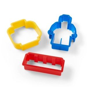 Lego 3pc Assorted Plastic Shapes Cookie Cutter Set nwt
